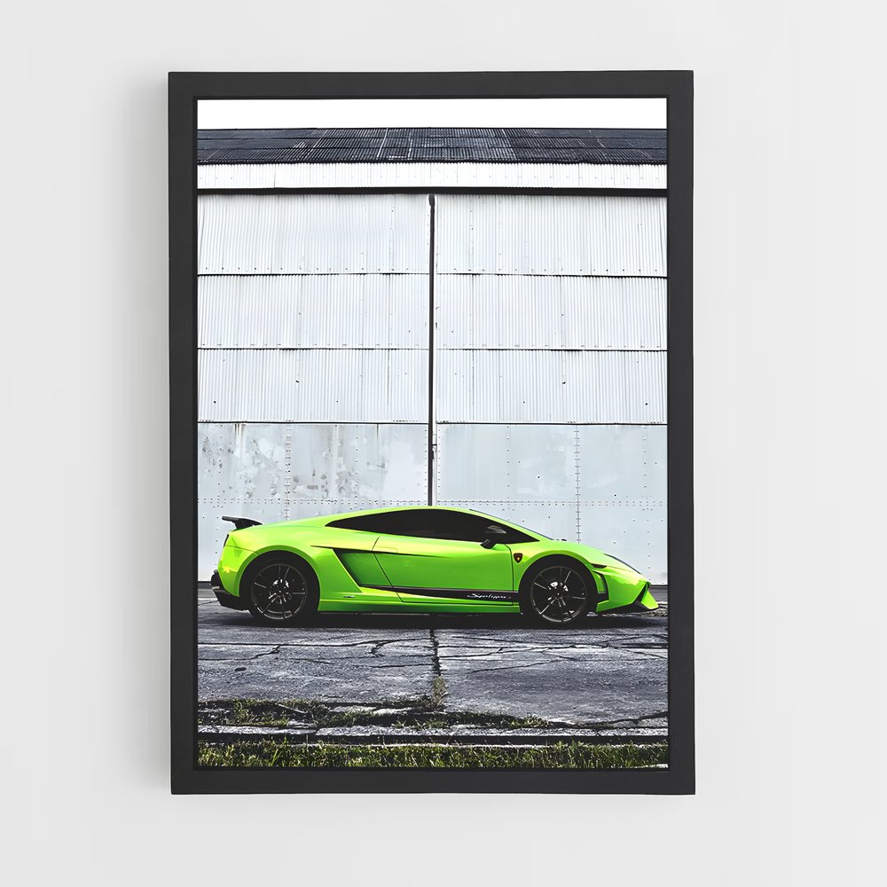 Poster Gallardo Vert Électrique – affiche Lamborghini (vue 2)